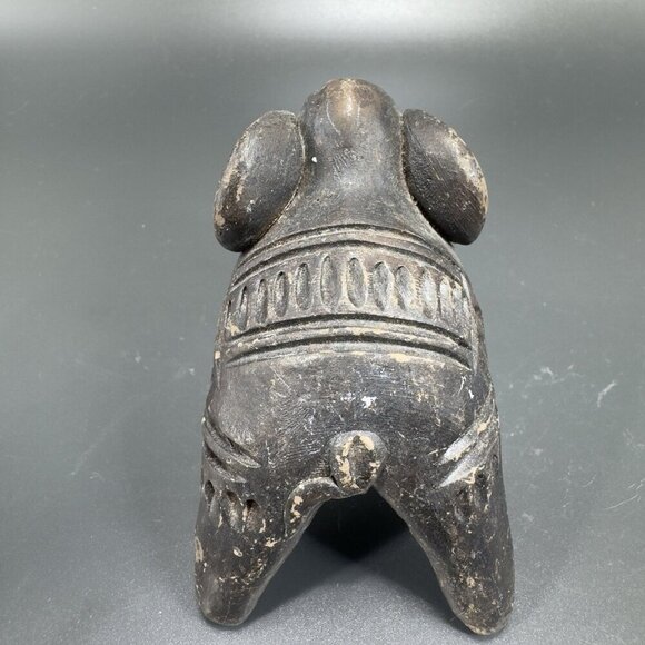 Vintage Hand Made Pottery Elephant Figurine Primitive Style Textured Figure VTG - Picture 9 of 11